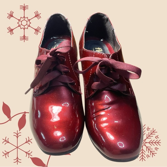 Flexi Arya 37903 Deep Reddish-Brown Lace-Up Pumps Women's Size 7 - Picture 1 of 12
